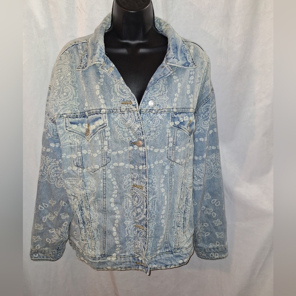 Wild Fable Blue Jean Jacket Oversized Vintage Style - Picture 1 of 6